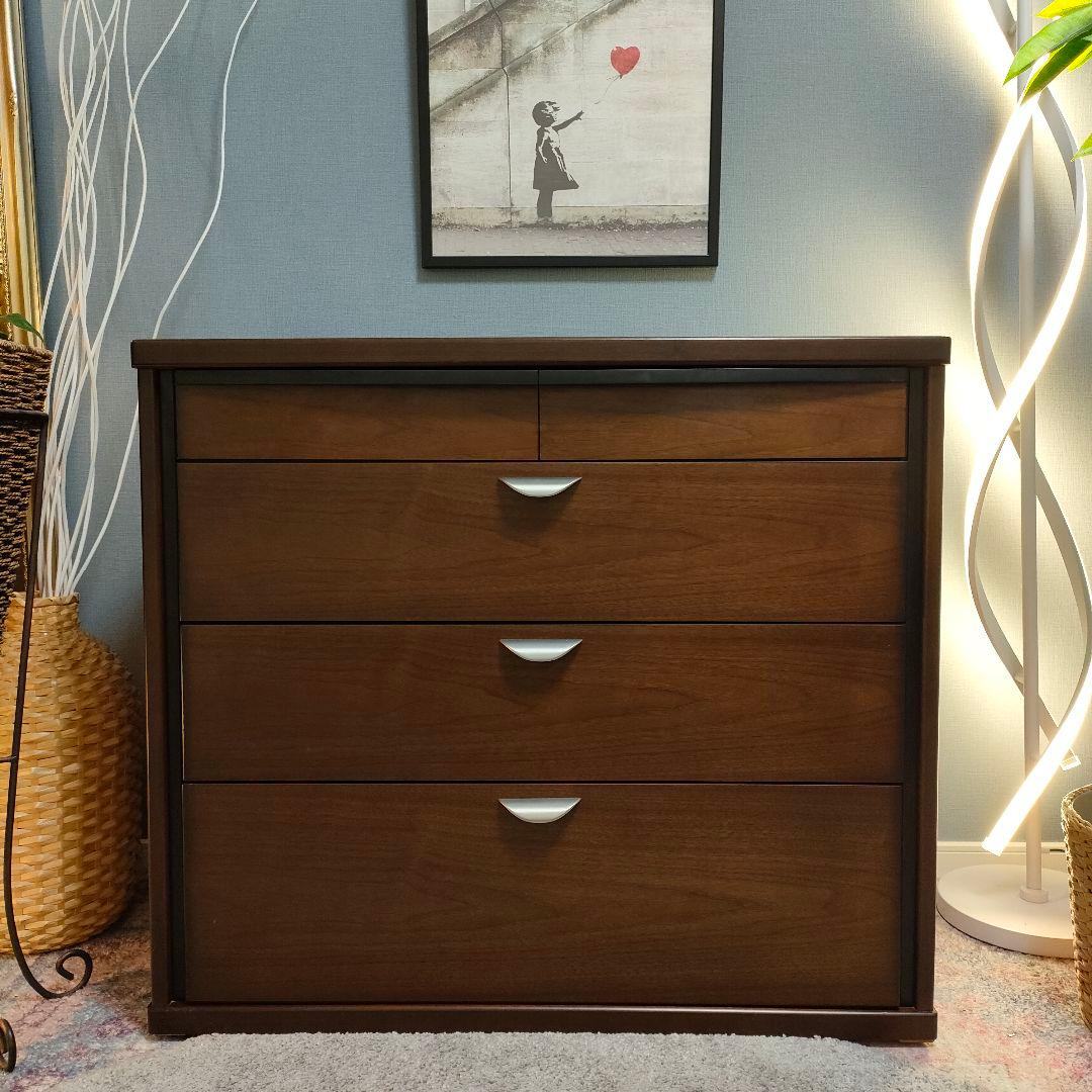 高級 木製チェスト ブラウン モダン