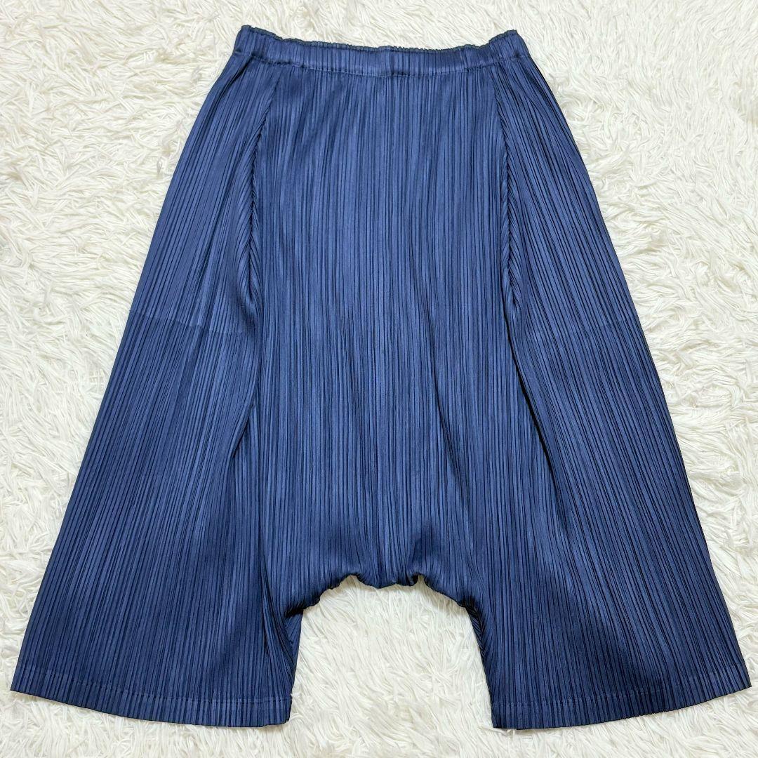 ✨極美品✨ 希少 プリーツプリーズ イッセイミヤケ サルエルパンツ ネイビー