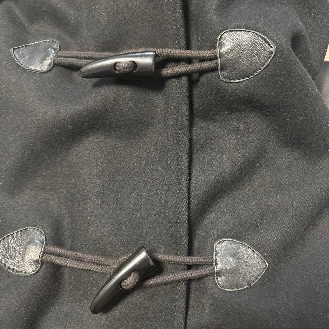 底値　DIESEL フード付き牛革ダッフルコート 黒