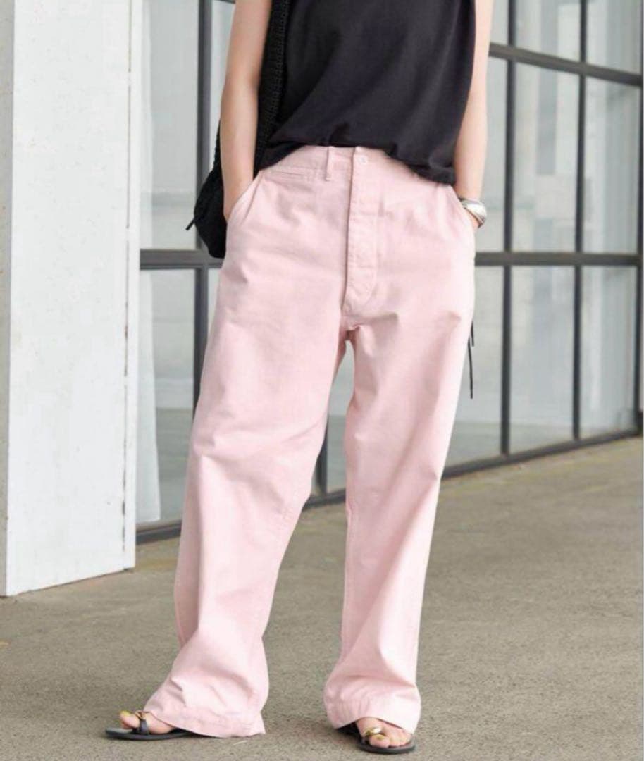 Spick & Span Higuchi×S チノワイドパンツ ピンク38