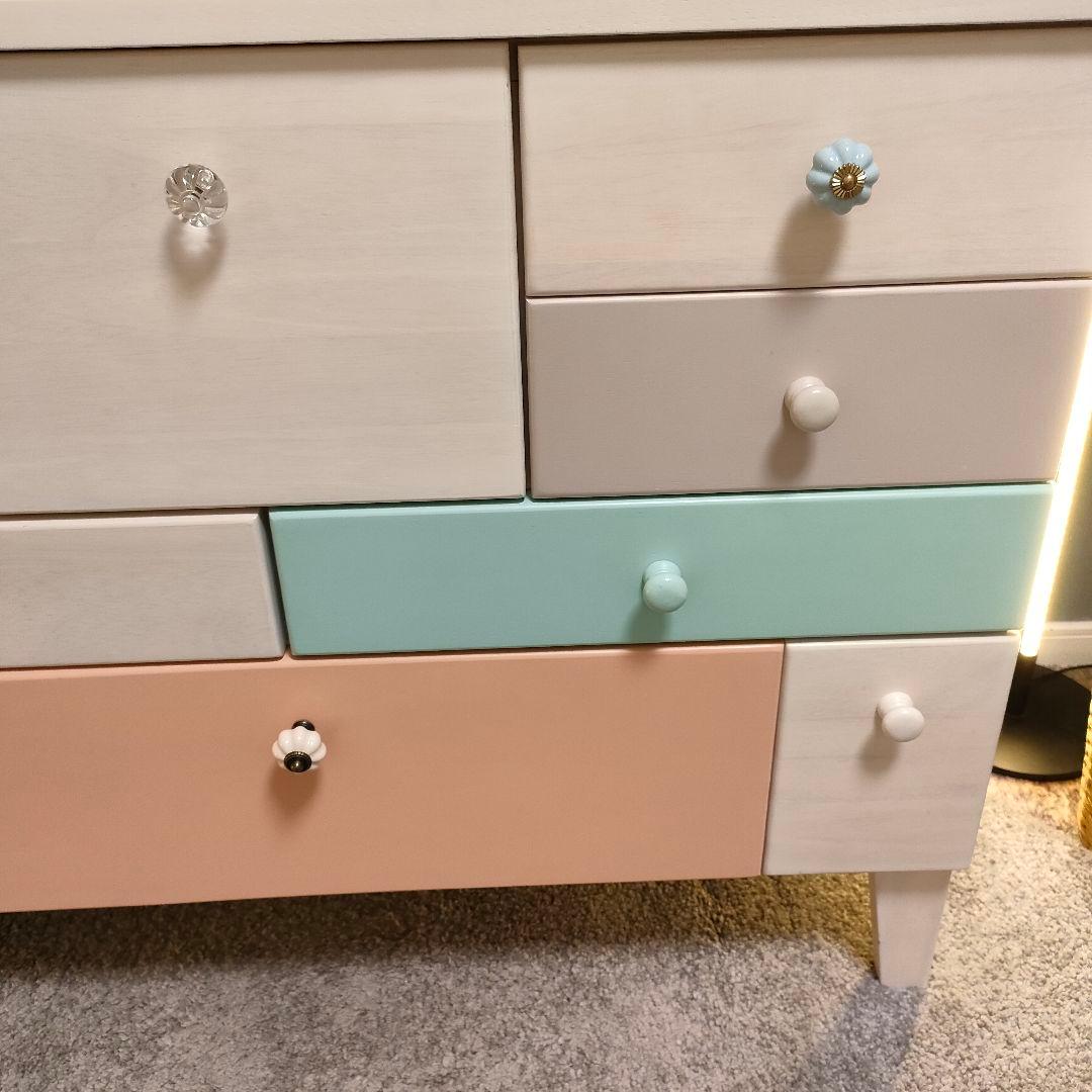 マルチカラー 3段ローチェスト