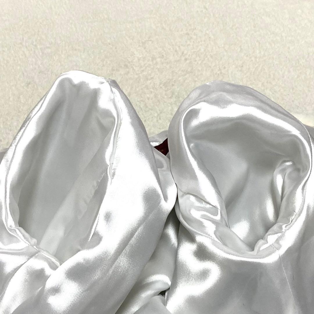 【美品】LORITTI 本毛皮 ブルゾン ラビット ホワイト サイズM