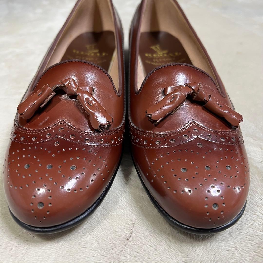 試着程度REGAL 本革 レザー タッセル ローファー ブラウン ウイングチップ