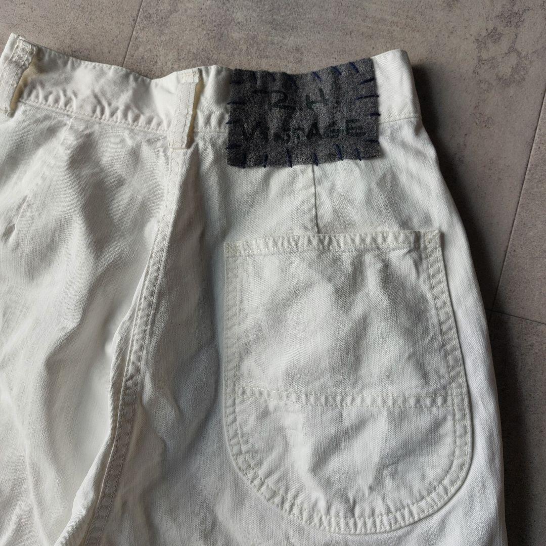 R.H. ViNTAGE ペインターパンツ XS 白 ハイウエスト サテン