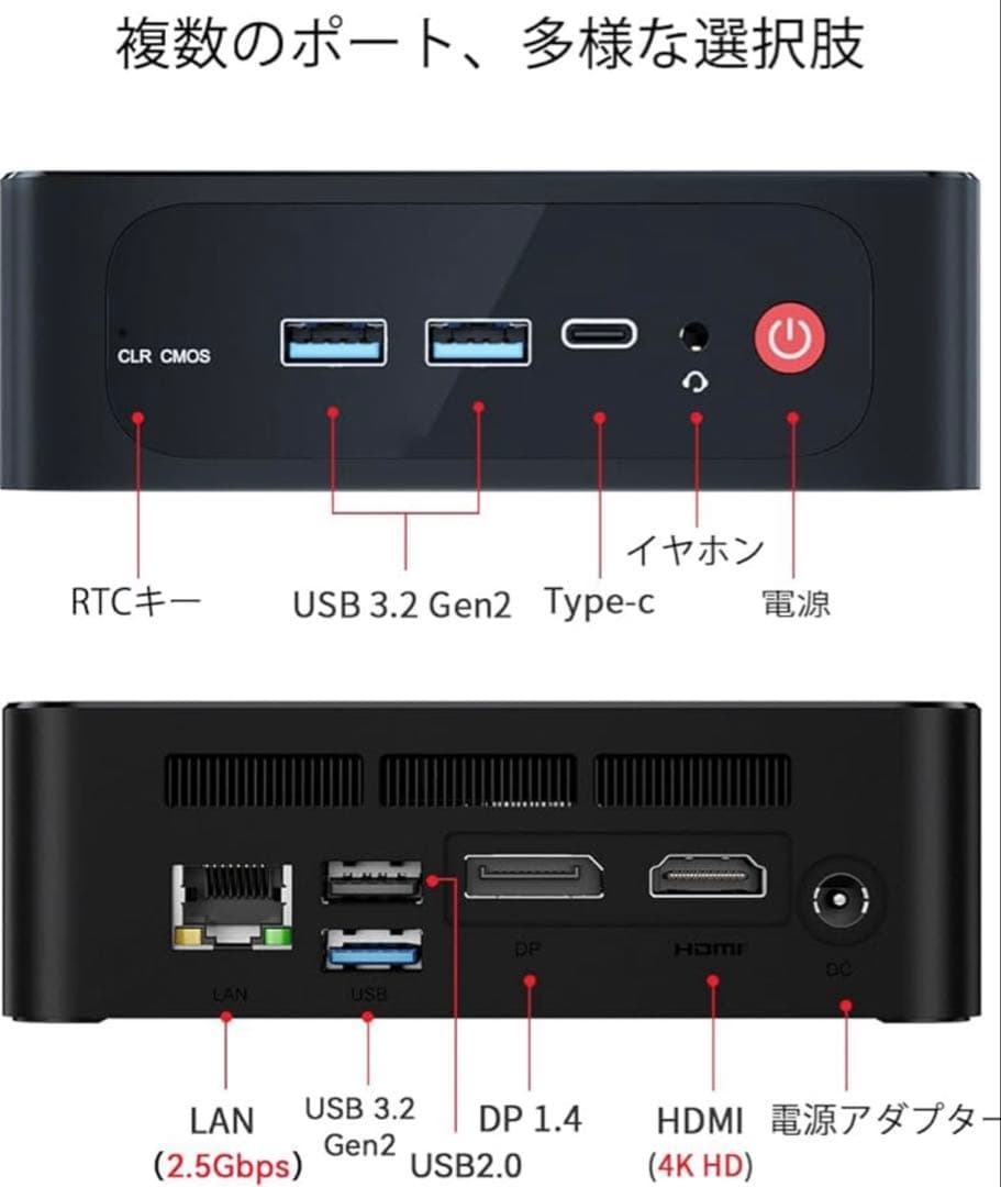 ミニpc Ryzen7 5800H DDR4 16GB 500G mini pc