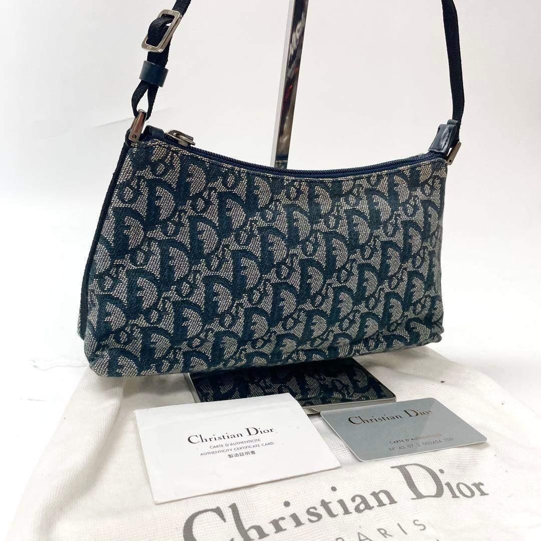 Dior トロッター　キャンバス　ワンショルダーバッグ　ネイビー