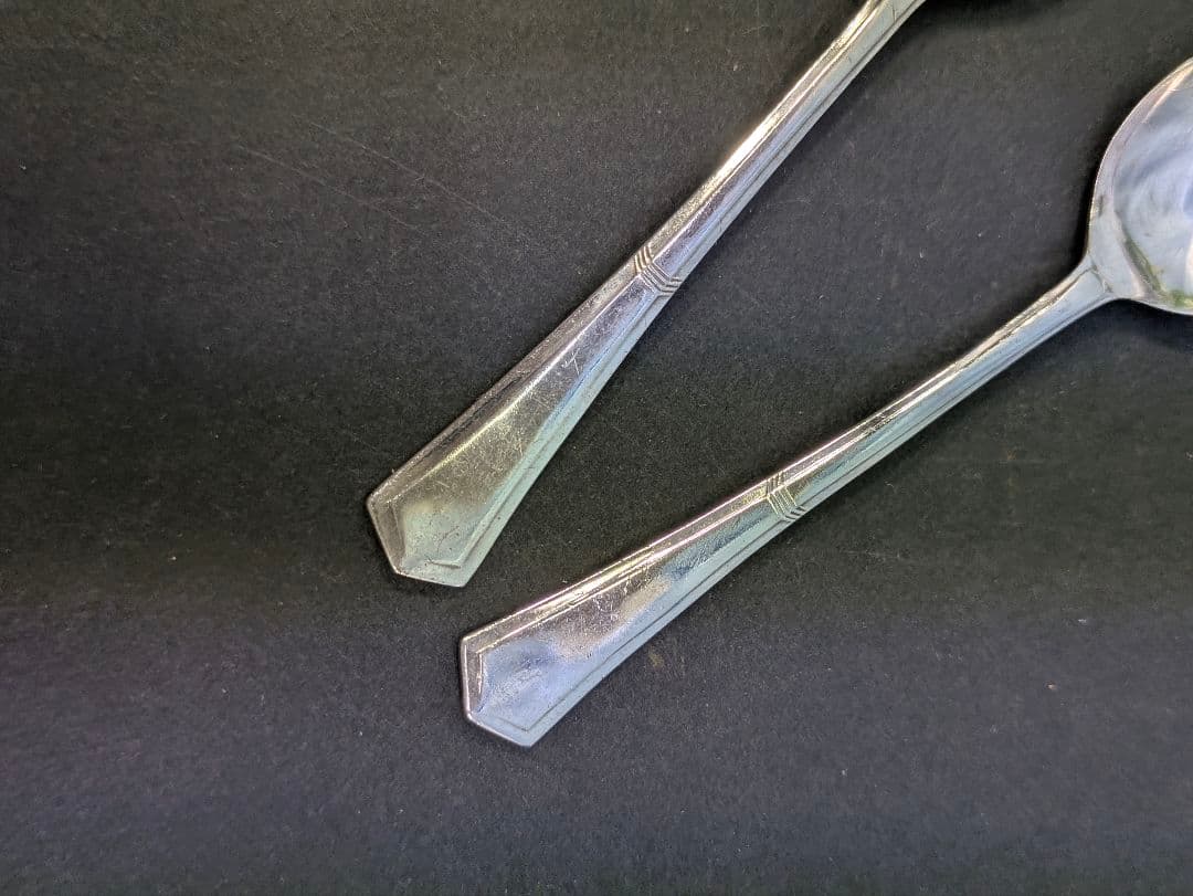 スターリングシルバー イギリス 1972年 ティースプーン 刻印入り 2本セット