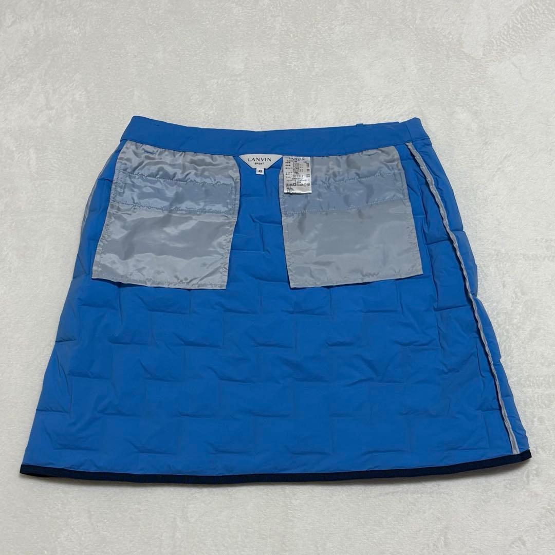 LANVIN SPORT ランバンスポール 中綿キルティングスカートブルー 42