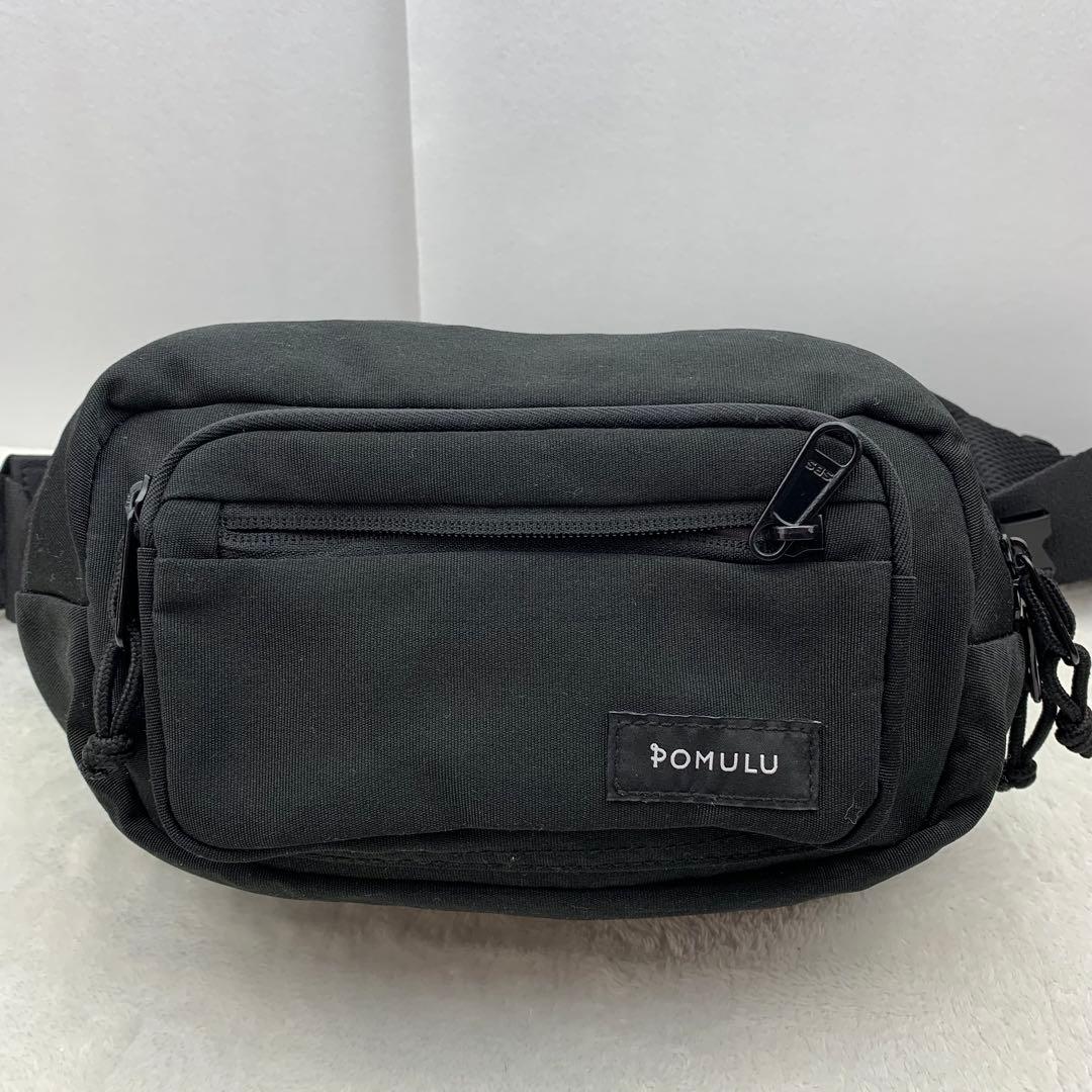 【美品】POMULU ポムル ヒップシート ショルダーバッグ 2way ブラック