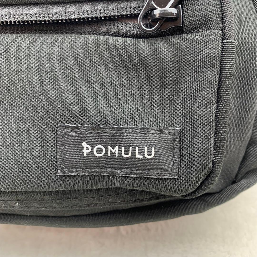 【美品】POMULU ポムル ヒップシート ショルダーバッグ 2way ブラック