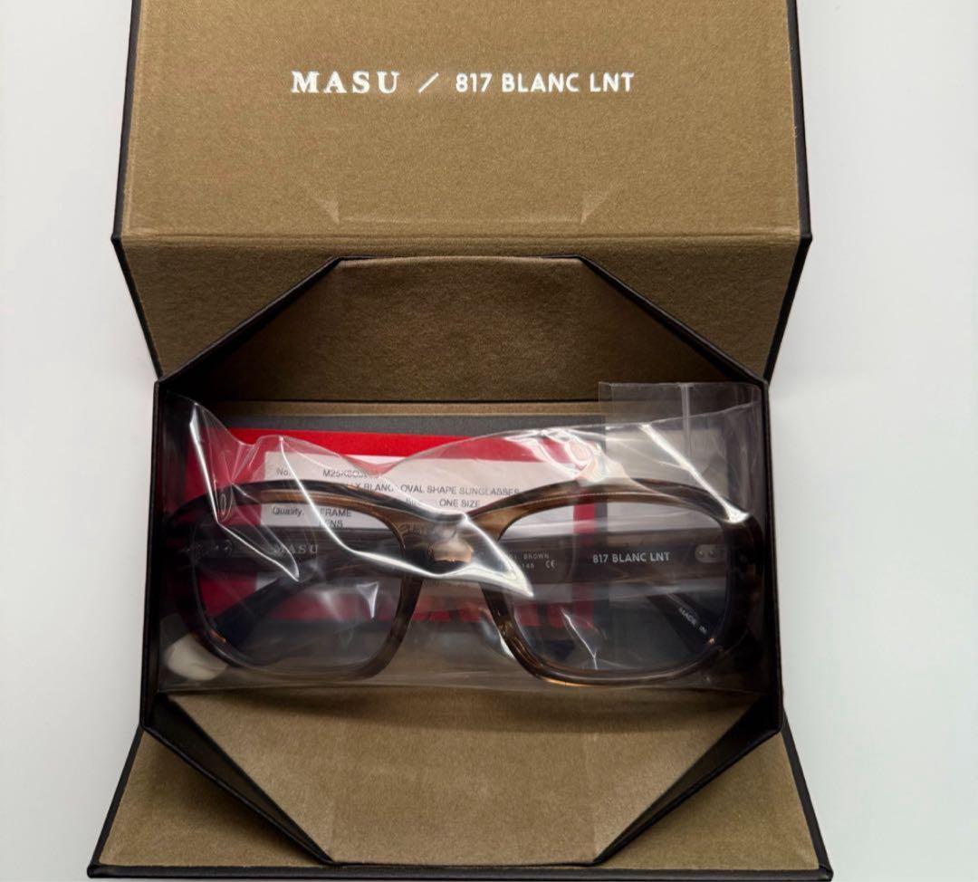 \"MASU X BLANC\"OVAL SHAPE SUNGLASSES ブラウン