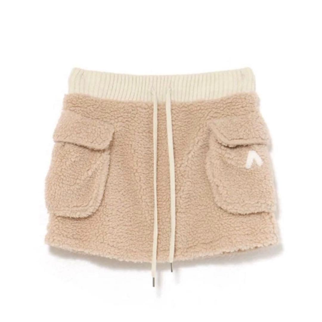 スカート andmary Fluffy zip up jacket mini skirt