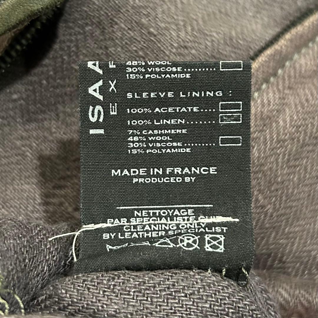 アイザックセラム isaac sellam レザー切り替えジャケット 36