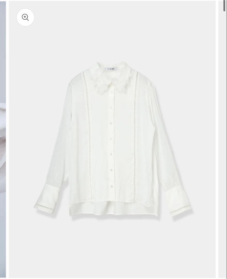 ⭐︎新品未使用⭐︎Orchid Embroidered Collar Shirt