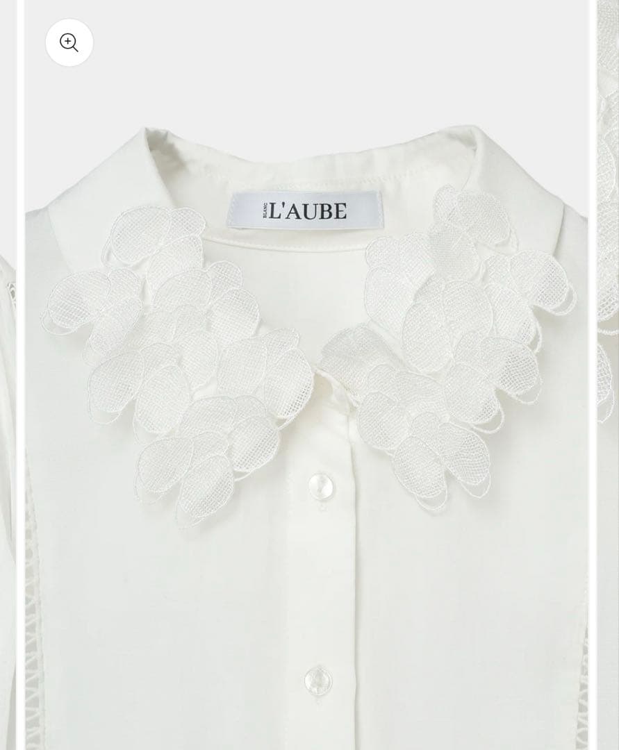 ⭐︎新品未使用⭐︎Orchid Embroidered Collar Shirt