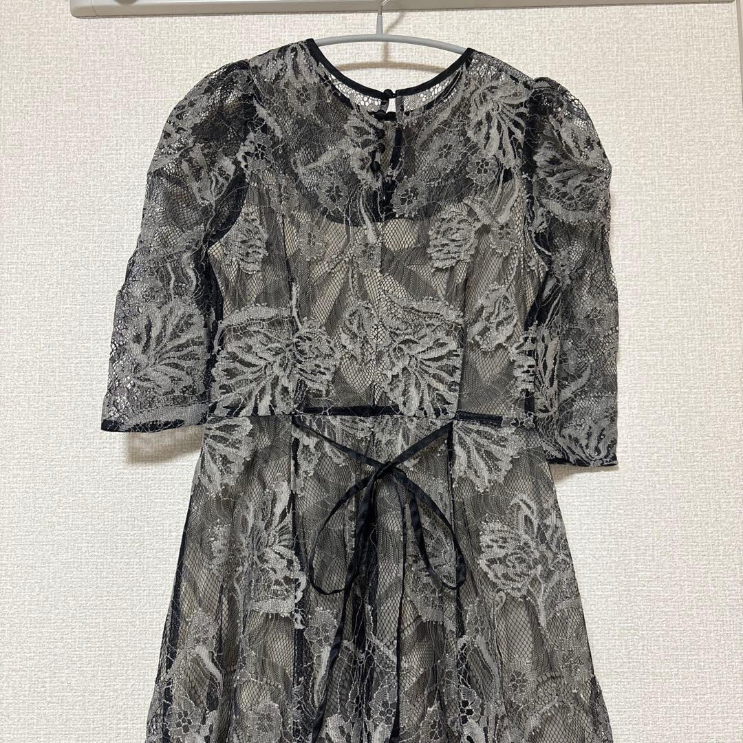 レースボリュームワンピース SNIDEL スナイデル 結婚式　ドレス