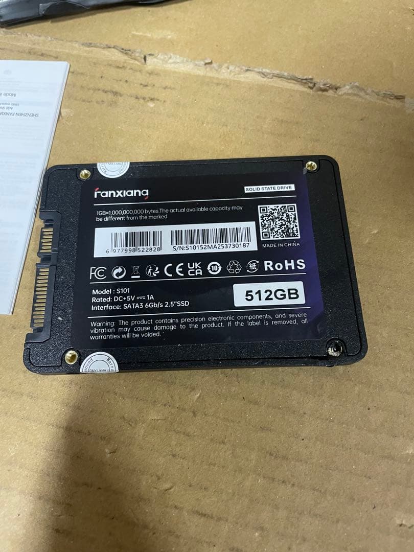 内蔵型SSD fanxiang SSD 512GB SATA