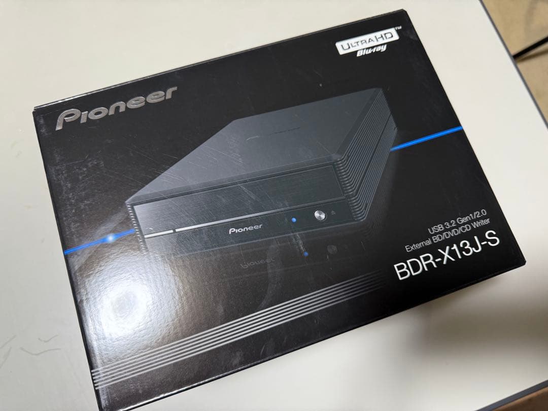 [極美品]Pioneer外付けBlu-rayディスクドライブBDR-X13J-S