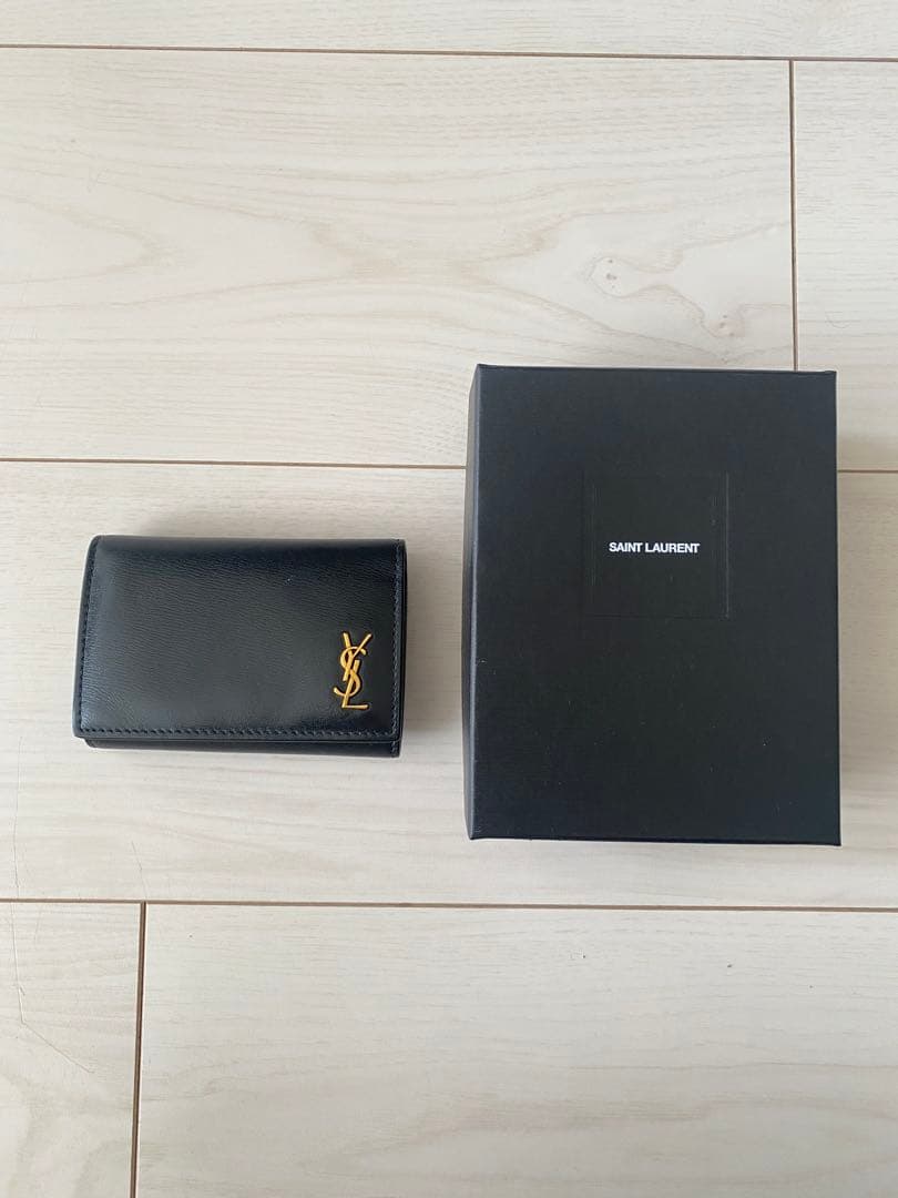 SAINT LAURENT ブラックレザー キーケース