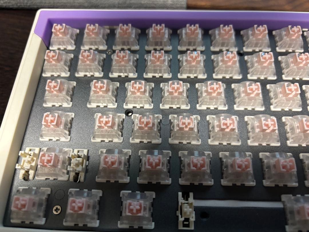 DrunkDeer G75 JIS 日本語配列 白紫 静音スイッチ