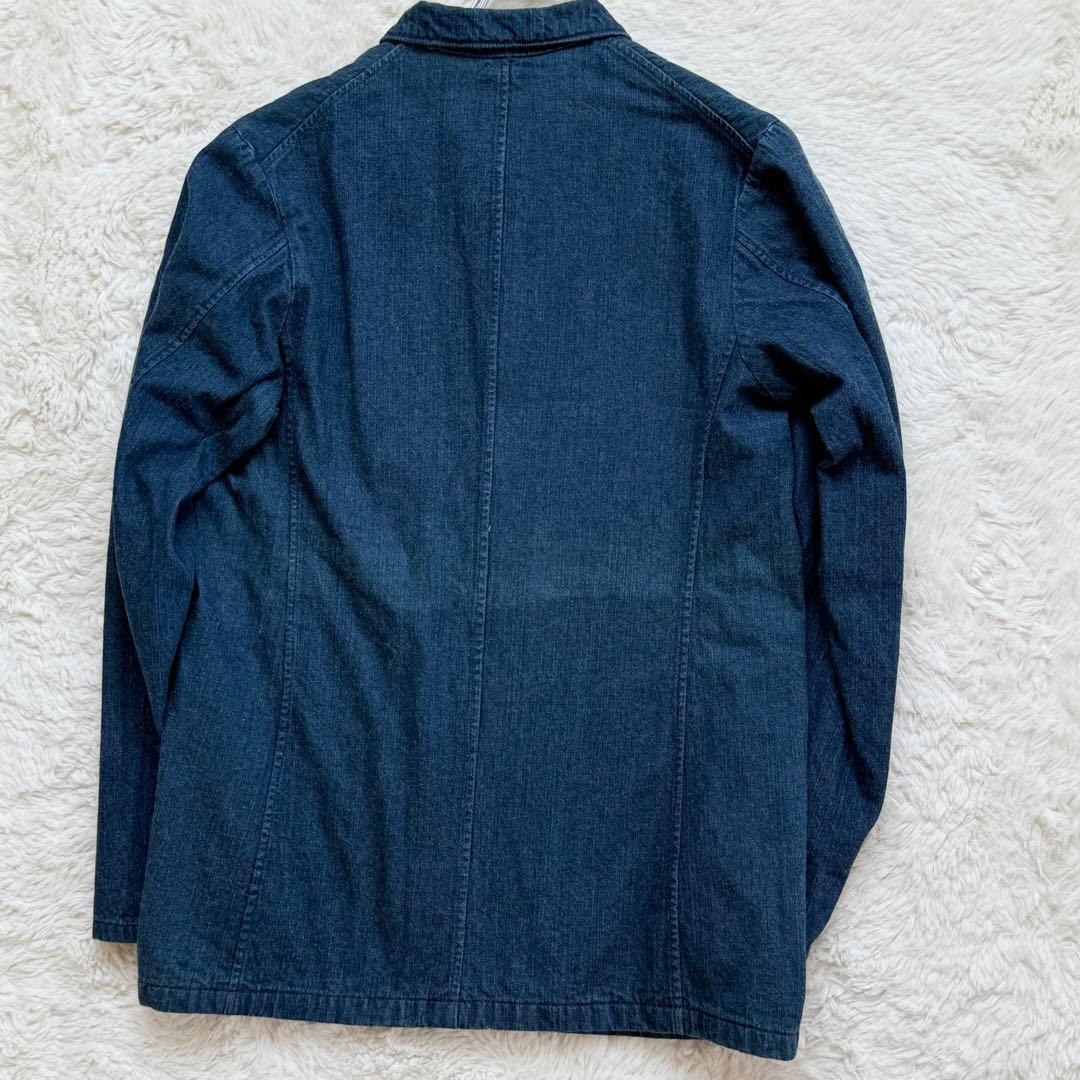 45rpm 裏地マルチカラー デニム カバーオール ワークジャケット L
