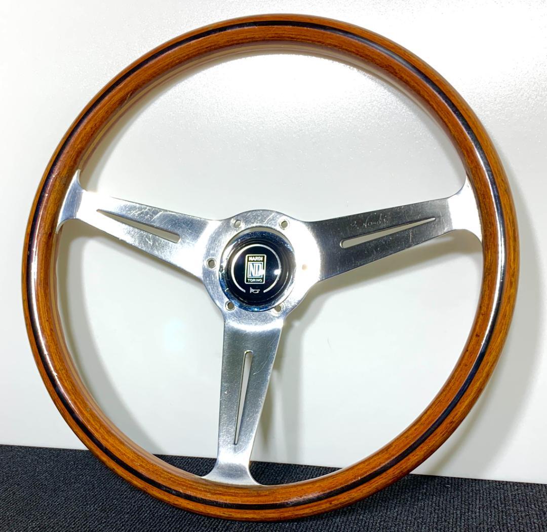 ナルディ クラシック ウッドステアリング 36.5Φ 良品 ホーンボタンおまけ付
