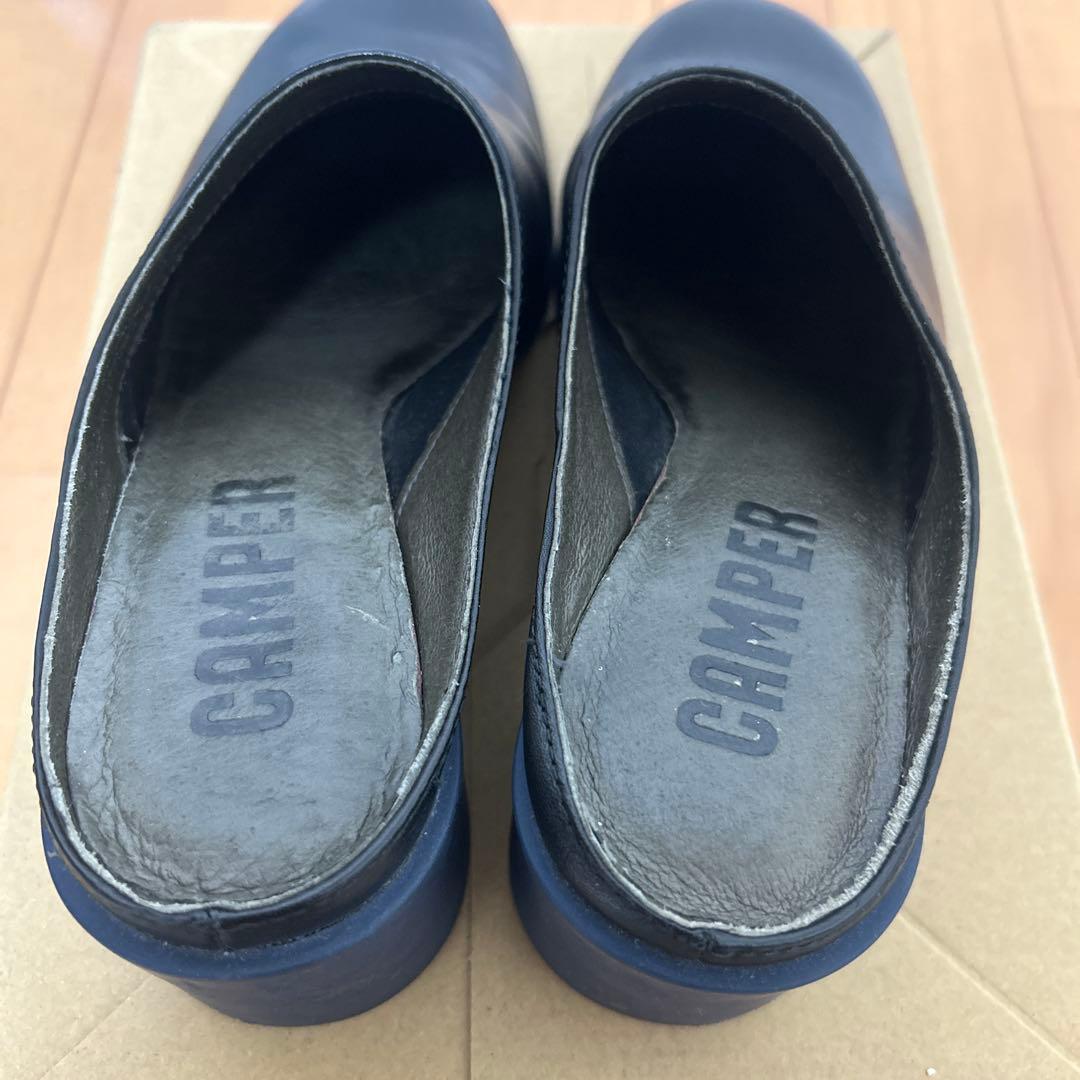 カンペール CAMPER ミュール　サンダル　黒　ネイビー　36 / 23cm