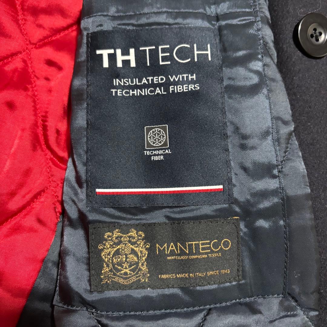 美品 トミーヒルフィガー ピーコート マンテコ社 TH TECH 裏地中綿