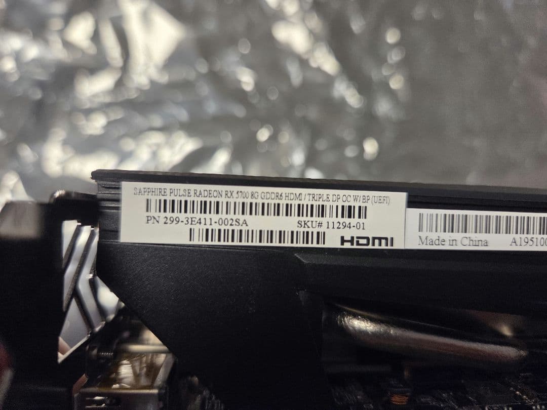 グラフィックボード・グラボ・ビデオカード Sapphire Pulse Radeon RX5700