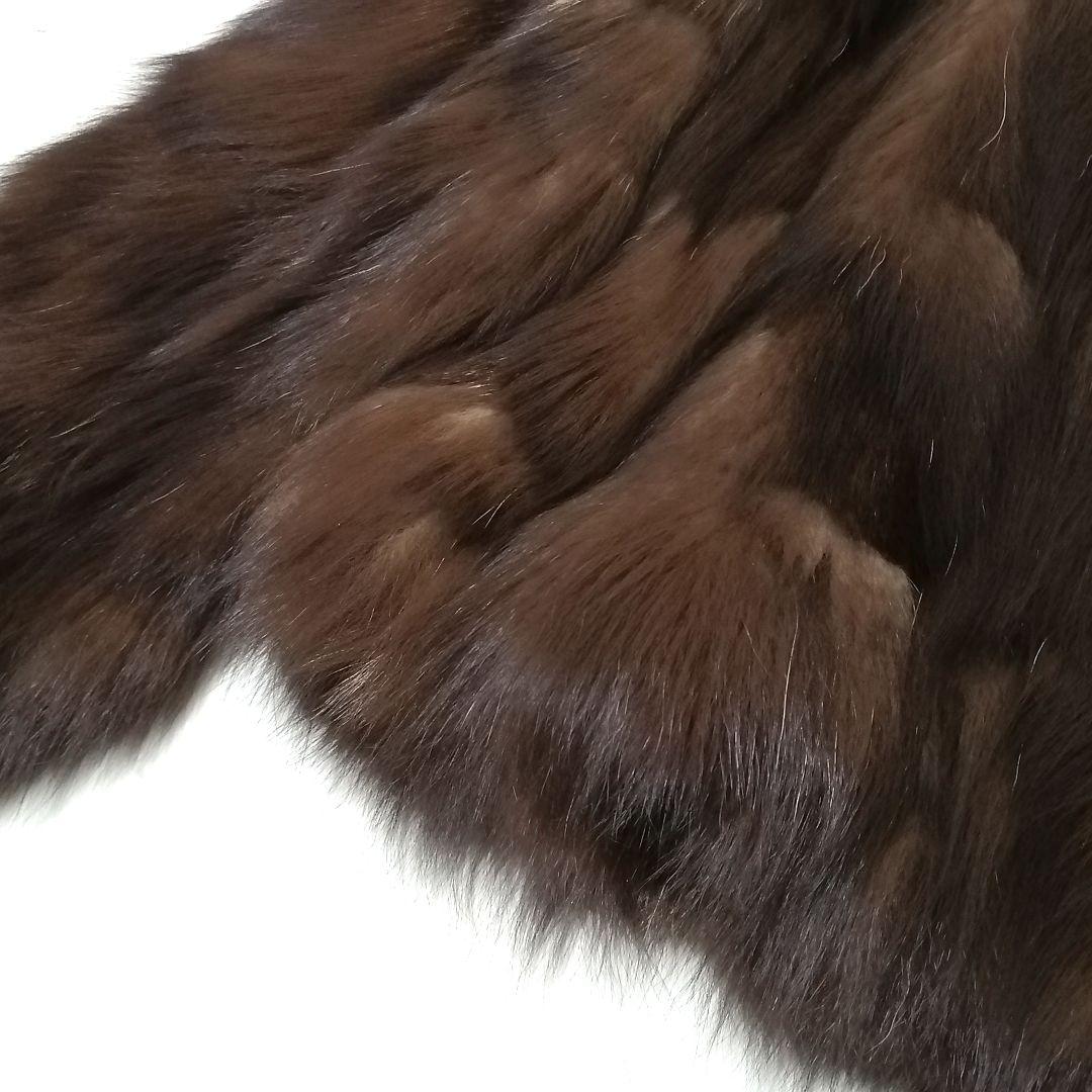 フォックス　毛皮 コート　ベリー　毛並み良好　リアルファー　ボリューム　ブラウン