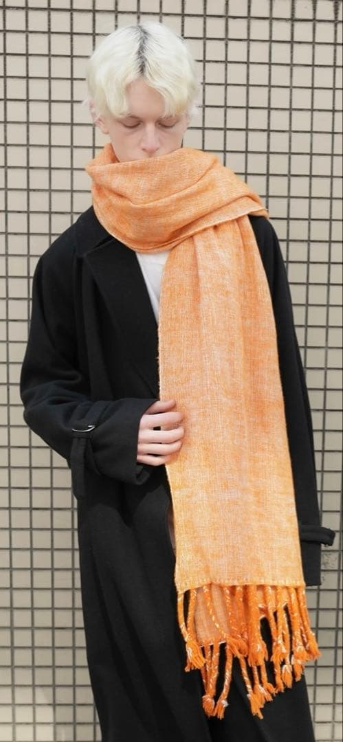 CTHY ヤクウールフリンジストール オレンジ