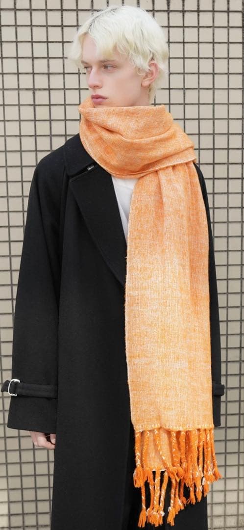 CTHY ヤクウールフリンジストール オレンジ