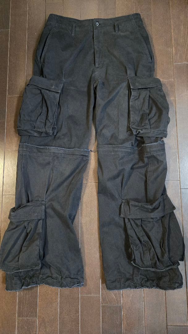 GRANCY　ZipDesign CargoPants ブラックMサイズ