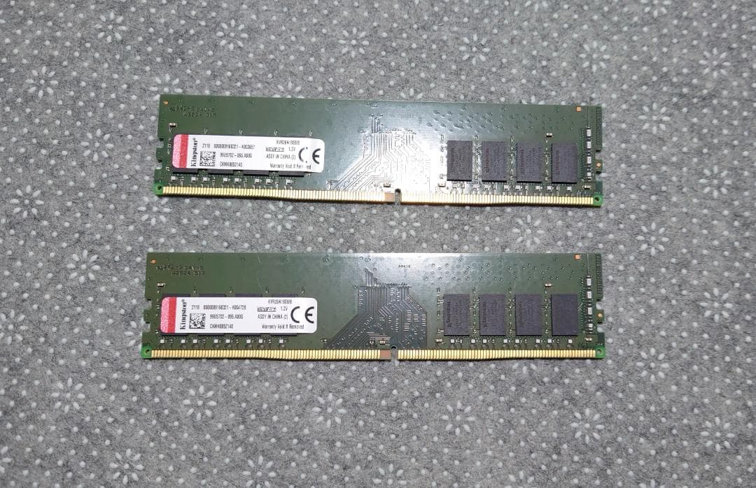 Kingston 16GB DDR4 メモリー 2666MHz 8GB×2枚