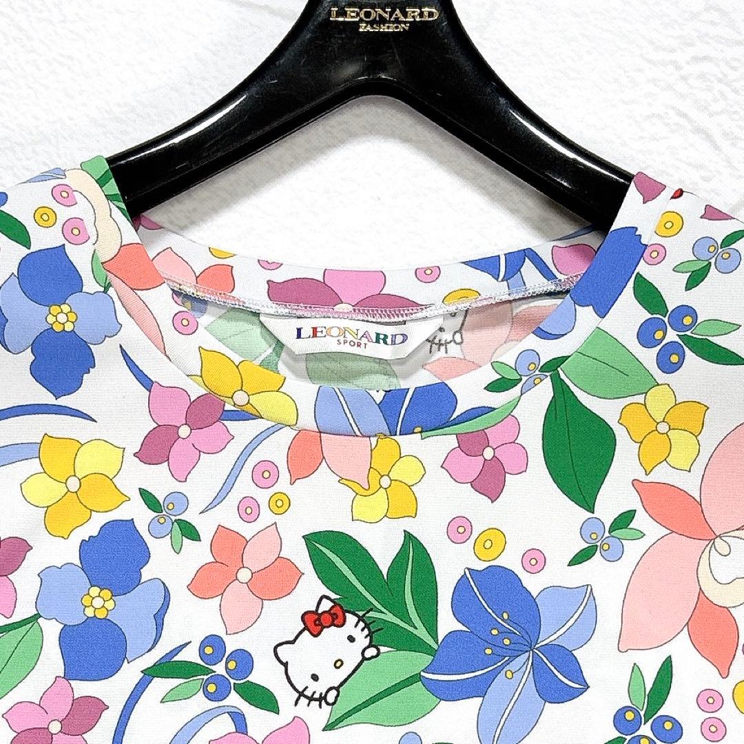 t*せ様 2024✨レオナール ハローキティ 大きいサイズ カットソー 花柄 ト