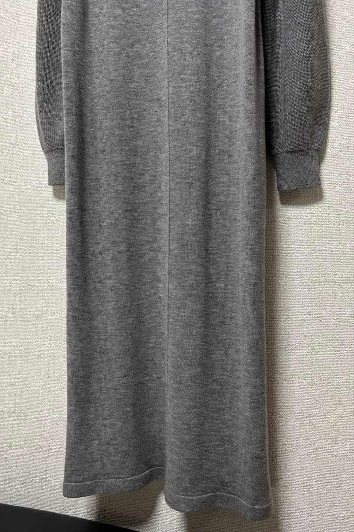 ピンキーアンドダイアン◆レイヤードウールニットワンピース グレー 38