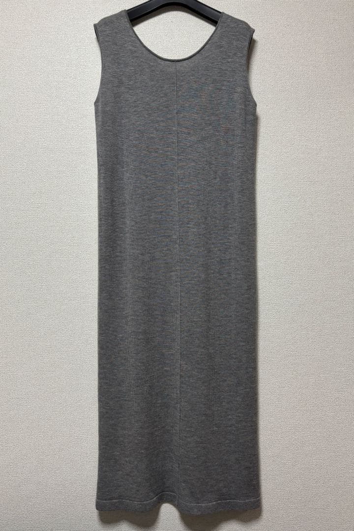 ピンキーアンドダイアン◆レイヤードウールニットワンピース グレー 38