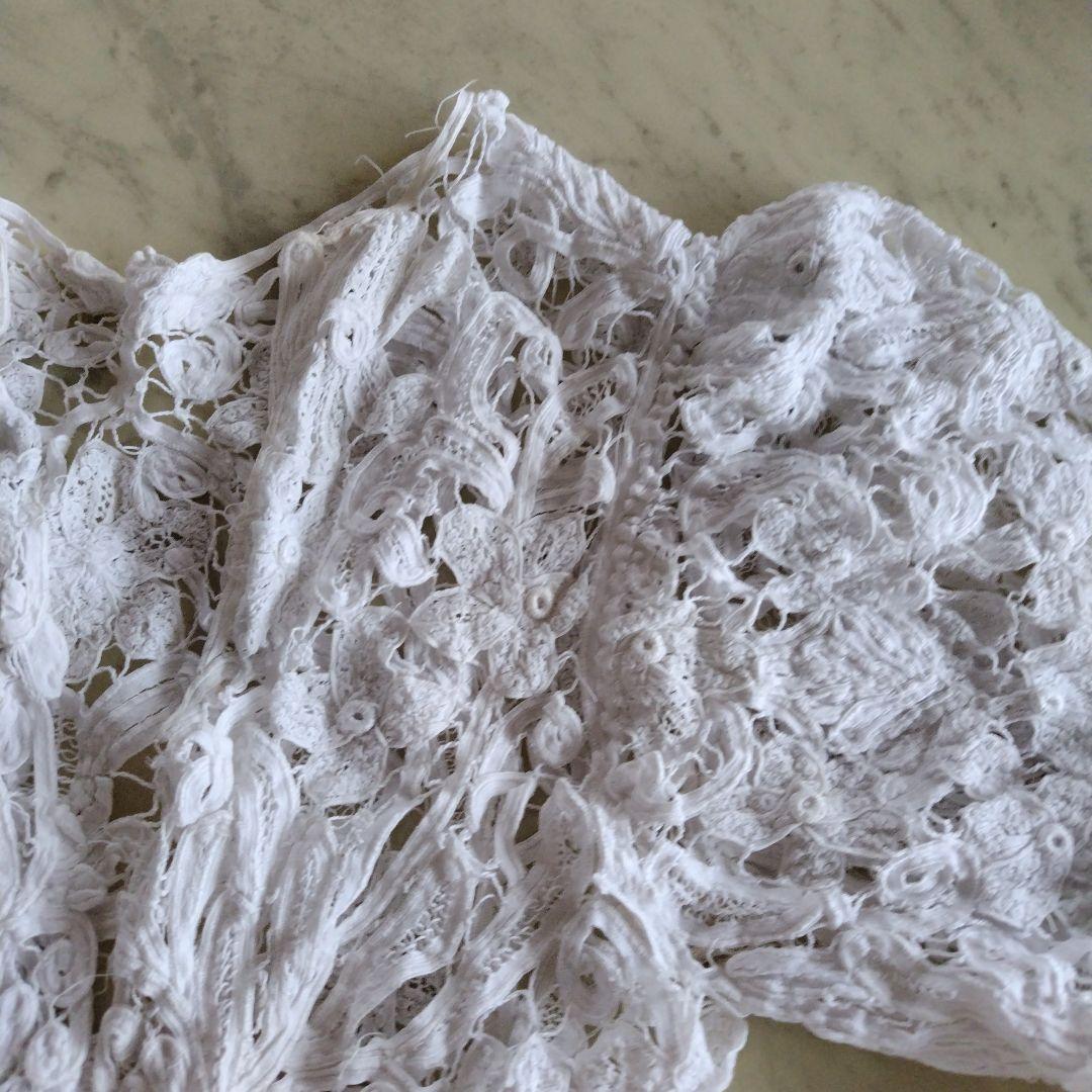 アンティーク　テープレースカーディガン