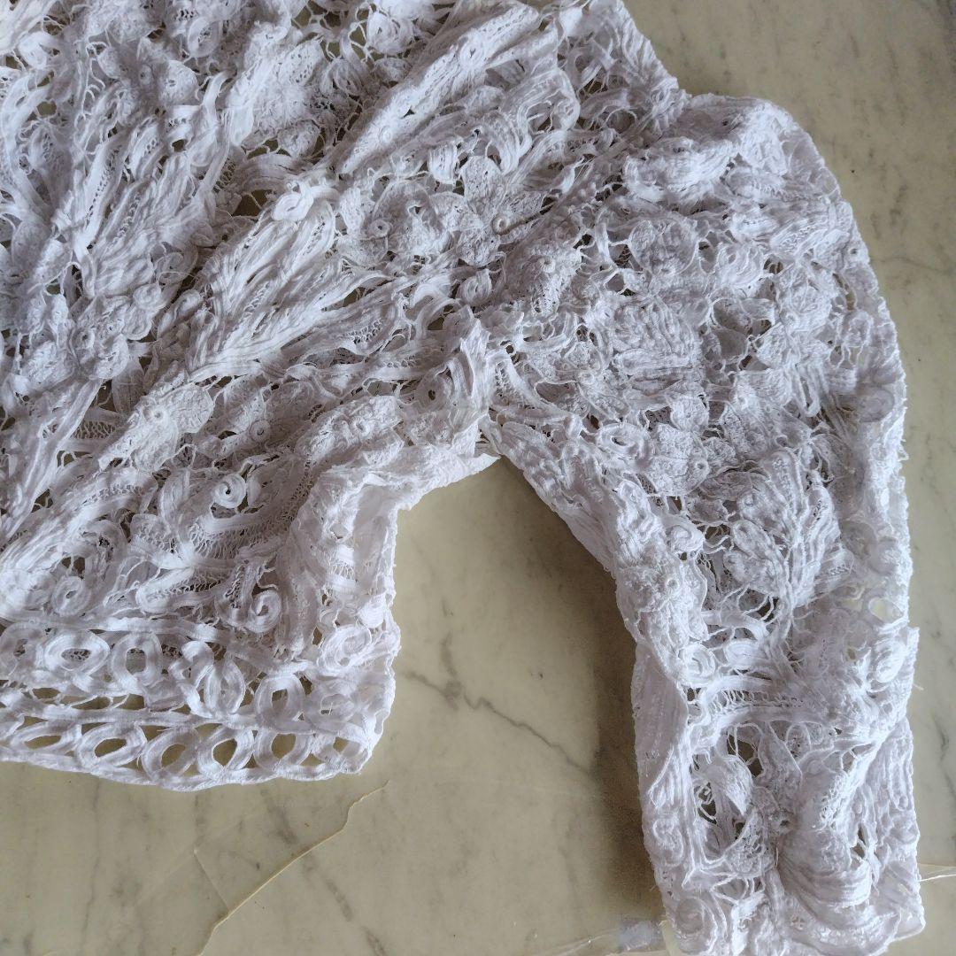 アンティーク　テープレースカーディガン