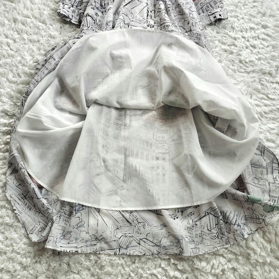 美品 ピンキーアンドダイアン ヨーロピアンシティスケープワンピース 36