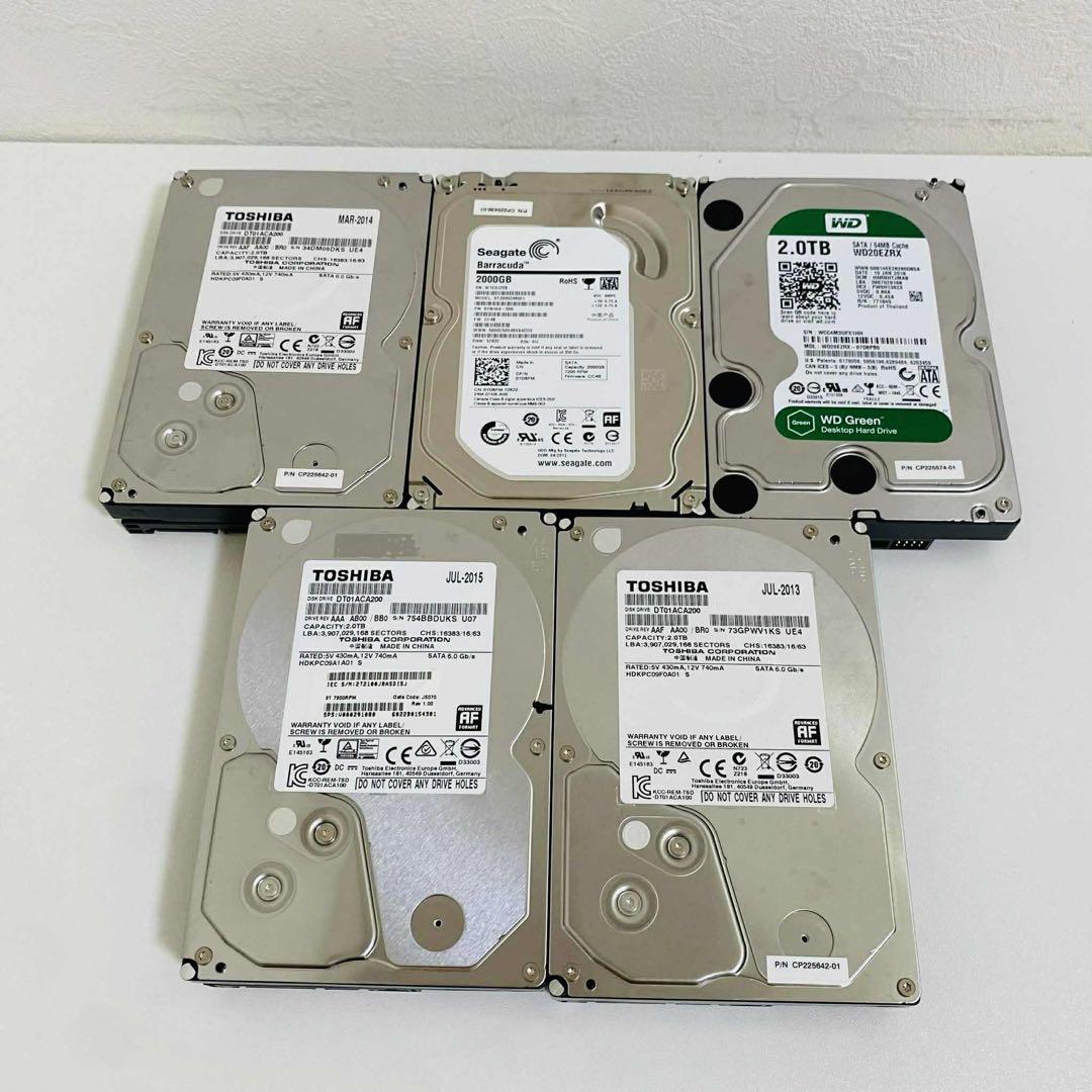 HDD 2TB, 1TB, 320G 3,5インチ 16個まとめ　確認済み
