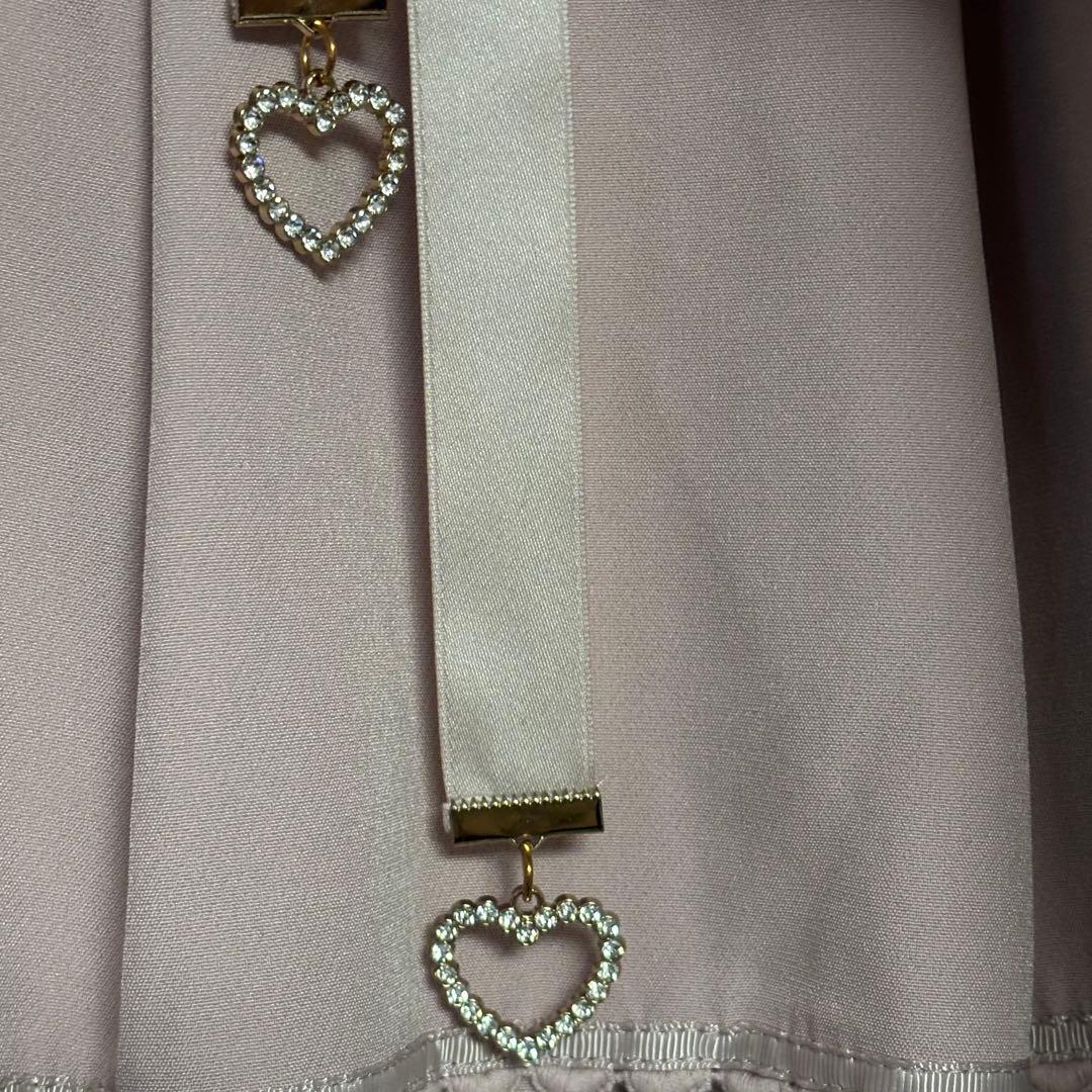 LIZLISA リズリサ 2連リボンベルトスカパン スカート ピンク