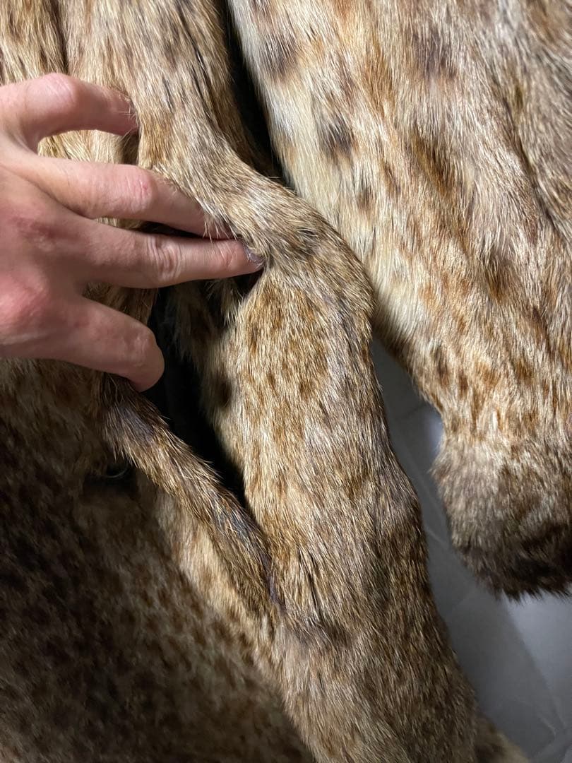 ★PIERRE BALMAIN★本毛皮★ロングコート★レオパード★M〜L相当★