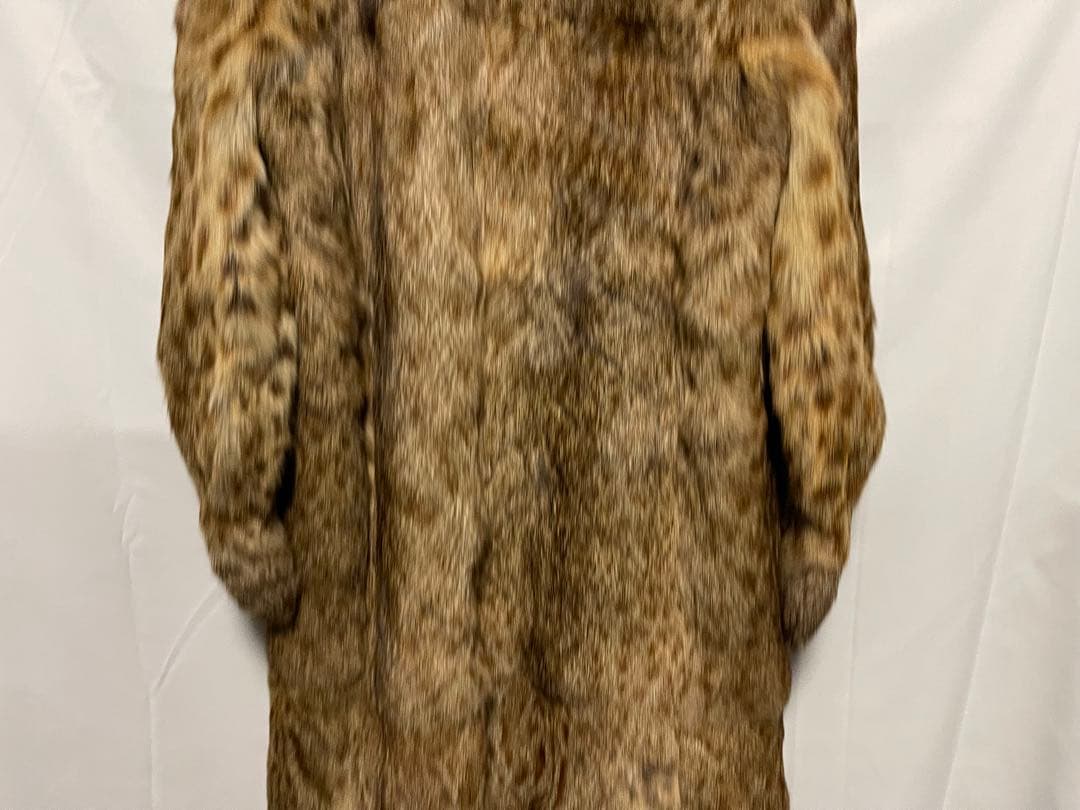 ★PIERRE BALMAIN★本毛皮★ロングコート★レオパード★M〜L相当★