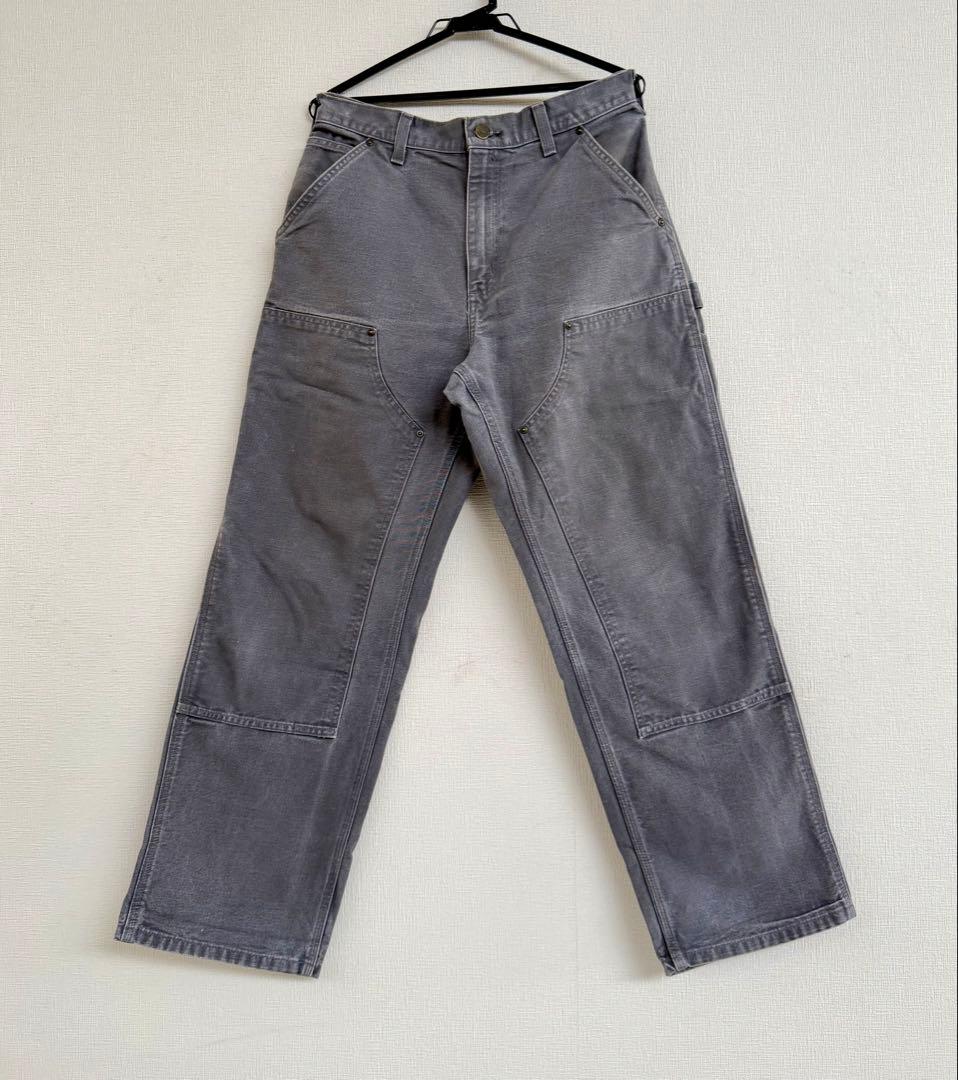 超スペシャル 34X30 W34 カーハート ダブルニー パンツ グレー
