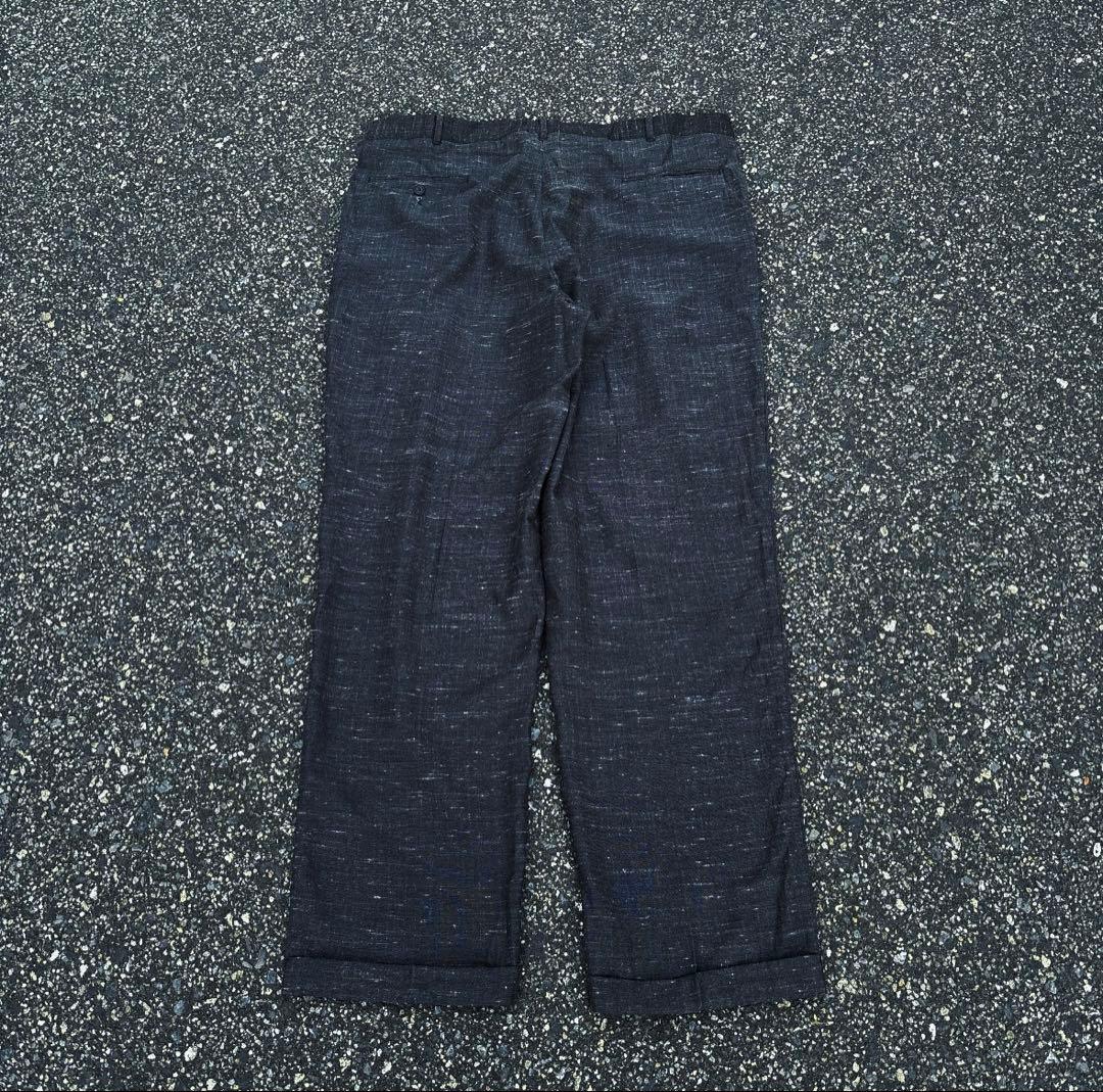 80s 90s ワイドスラックス 絣 ブラック シティーボーイ 希少