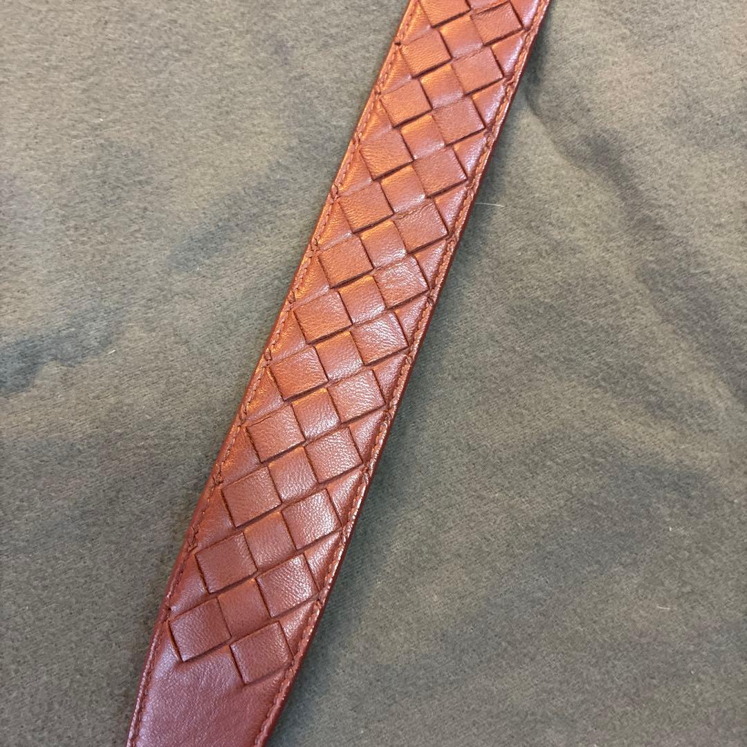 ボッテガヴェネタ　ベルト　ブラウン　茶色　イントレチャート80cm×32cm