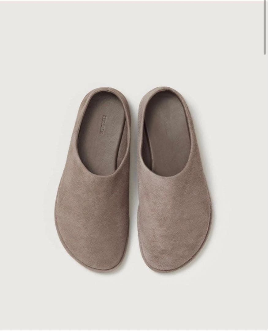 AURAELE ベージュスエード スリッポン メンズ 25cm