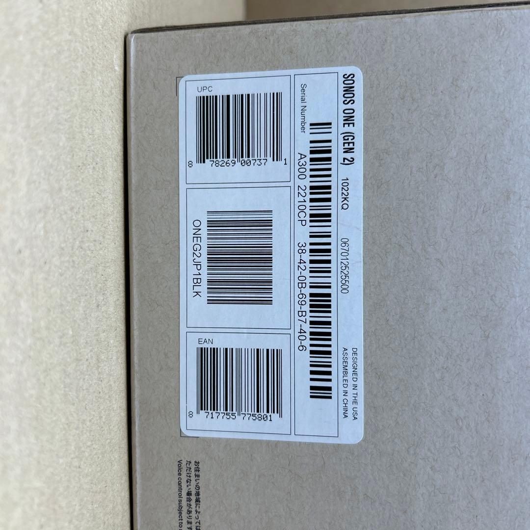 Sonos One ソノス ワン GEN 2 Wireless Speaker