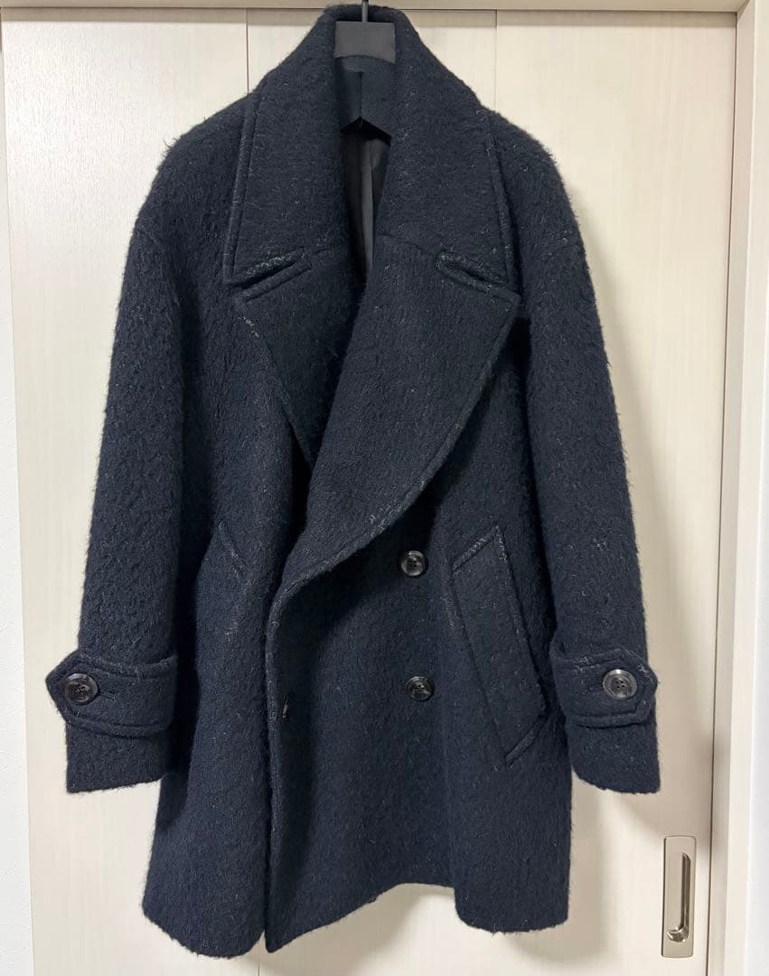 カズユキクマガイアタッチメントAp/W/HeシャギーオーバーPコート1ブラック